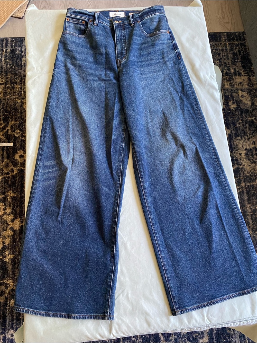 Madewell SuperWide Leg Women's Jeans in Dark Wash 28